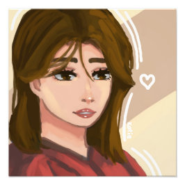 Foto Chica Cuaderno Sencillo fondo de arte digital a ma