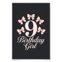 Chica de 9º cumpleaños