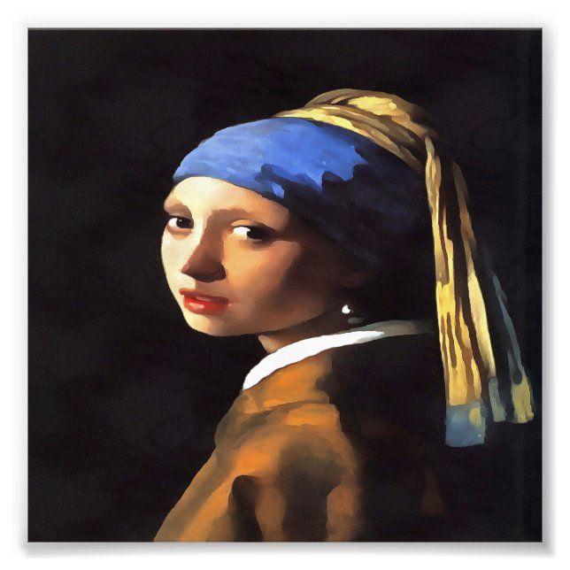 Foto Chica de Perla tras Johannes Vermeer (Frente)