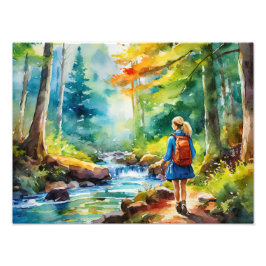 Foto Chica de senderismo