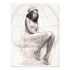 Foto Chica exótico en un Sofa