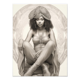 Foto Chica exótico en un Sofa