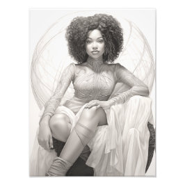 Foto Chica exótico en un Sofa