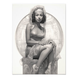 Foto Chica exótico en un Sofa