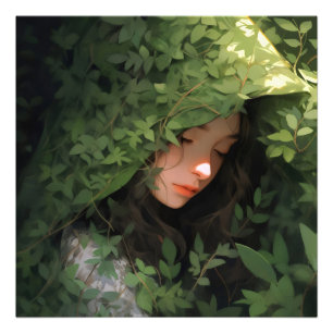 Foto Chica forestal durmiente Anime
