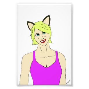 Foto chica gato