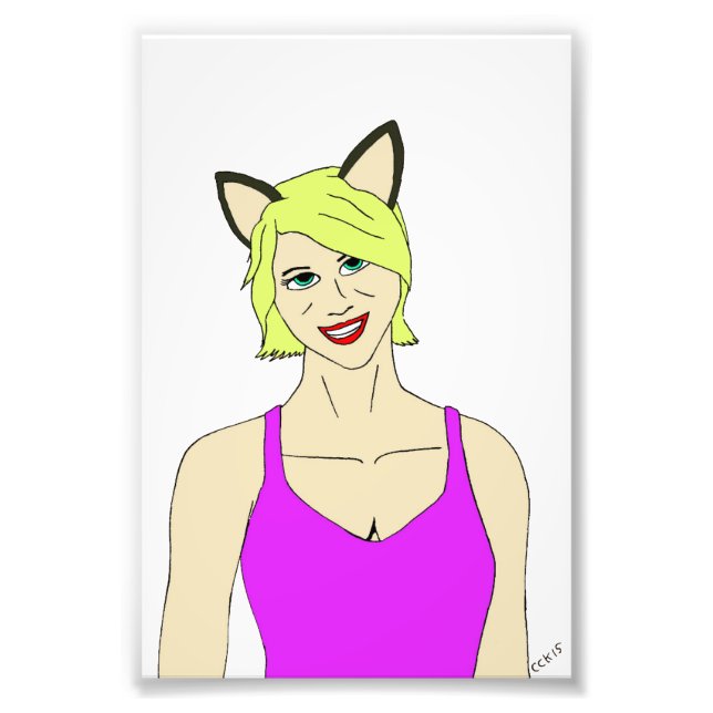Foto chica gato (Frente)
