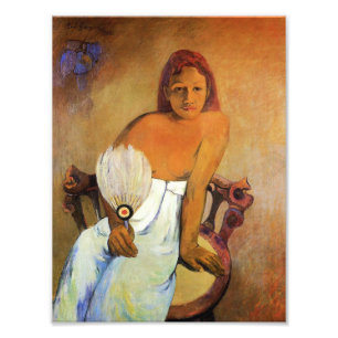 Foto Chica Gauguin Con Imagen De Ventilador