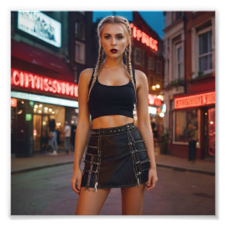 Foto Chica holandés rubio de luz roja