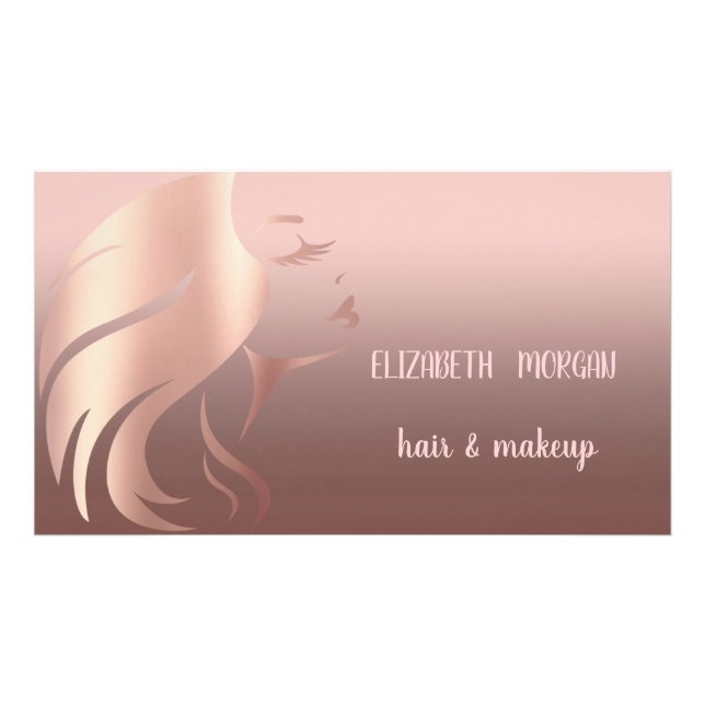 Foto Chica moderno frente a la silueta, maquillaje (Frente)