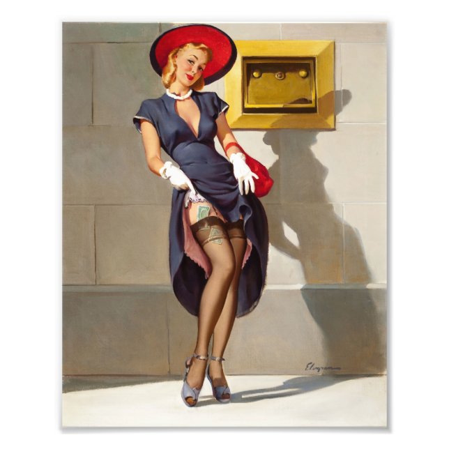 Foto Chica Pin-Up Retro (Frente)