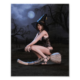 Foto Chica Pinup de Halloween a la luz de la luna