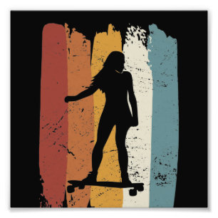 Foto Chica Retro vintage Longboard