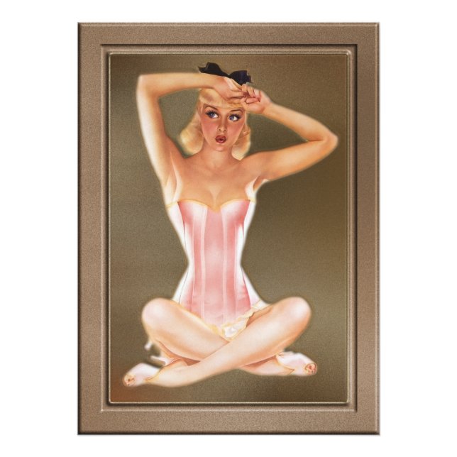 Foto Chica Varga en un corsé rosado por Alberto Vargas (Frente)