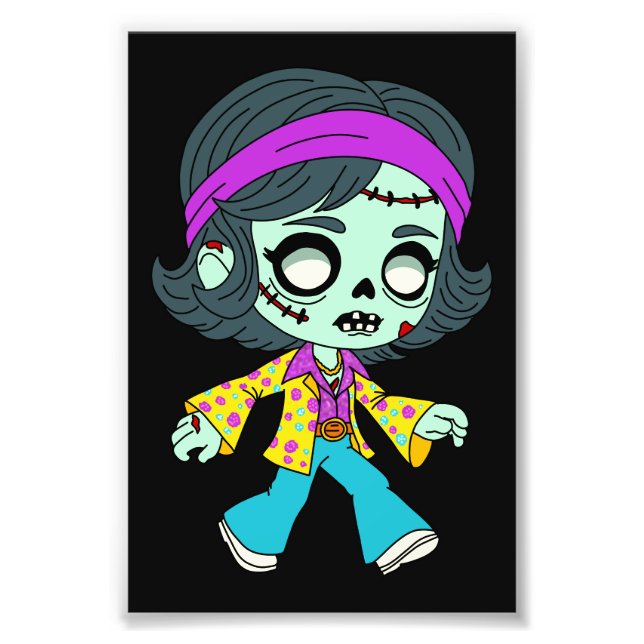 Foto Chica zombie de los 70 (Frente)