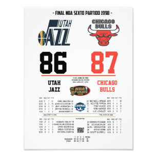 Foto Chicago Bulls 1998 Finals Game 6 Poster – The Last