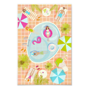 Foto Chicas de bikini y chicos jugando al billar