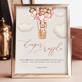 Foto Chicas de oro rosado con globos de oso Rótulo Raff