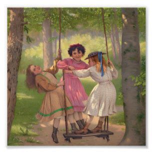 Foto Chicas Victorianas Vintage en Columpio de Árbol Pi