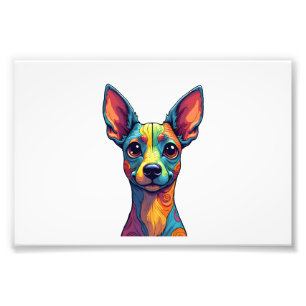 Foto Chihuahua  Pintura Abstracta  Color  Perro Lindo (