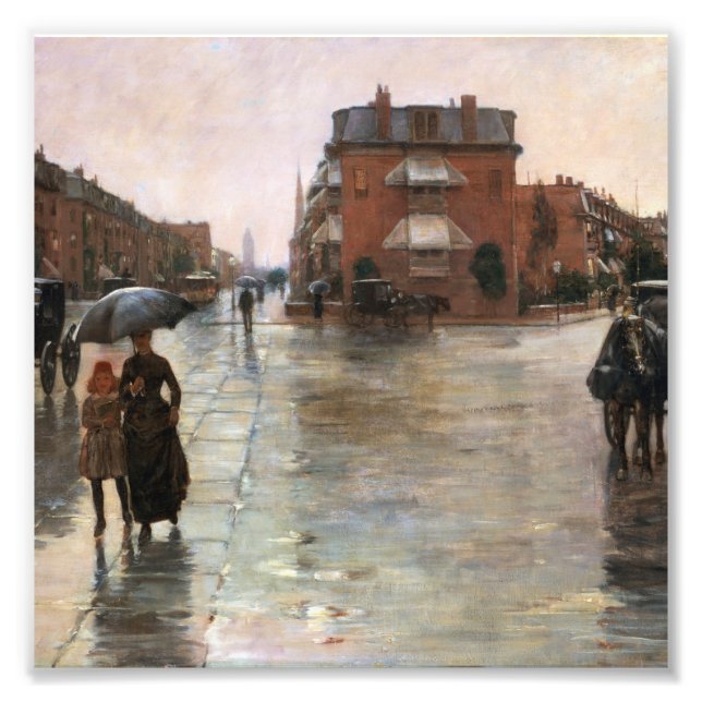 Foto Childe Hassam - Día de Lluvia, Boston (Frente)