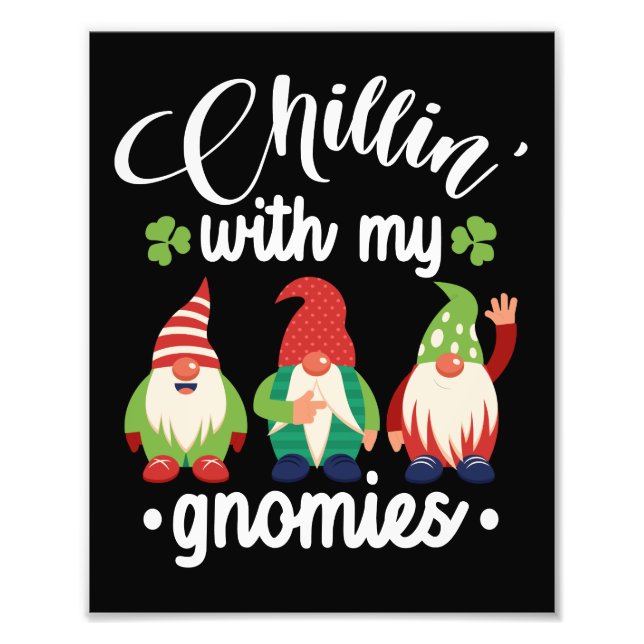 Foto Chillin' With My Gnomies Funny St Patrick's Day (Frente)