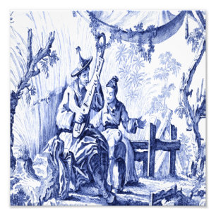 Foto Chinoiserie azul y blanca Oriental Oriental