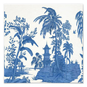 Foto Chinoiserie azul y blanca Oriental Oriental