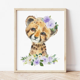 Foto Chita, Safari, flores moradas, género neutral