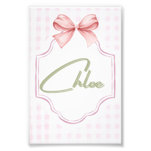 Foto Chloe Baby Nursery personalizado Bow&Gingham