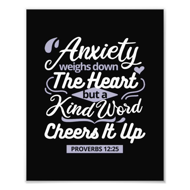 Foto Christian Encouragement Quote – Anxiety & Kindness (Frente)