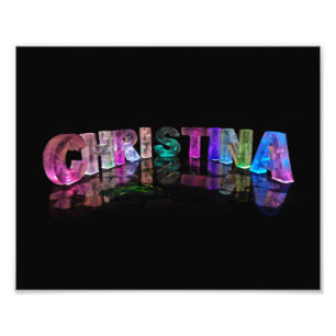 Foto Christina - nombres modernos en las luces 3D