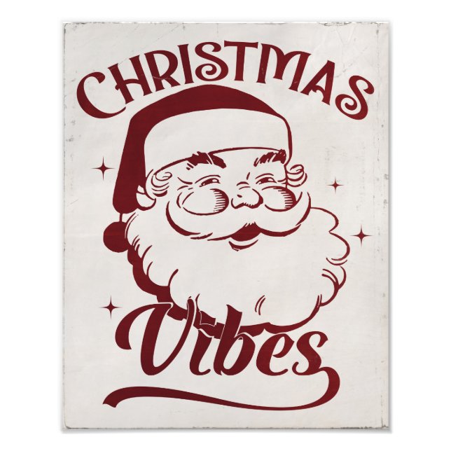 Foto Christmas Vibes Vintage Design (Frente)