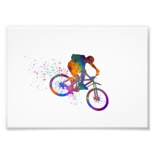 Foto ciclista de acuarela