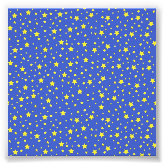 Foto Cielo Estrellado Azul Estrellas Amarillas Luz Este (Frente)