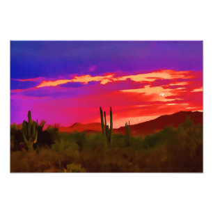 Foto Cielo rojo de noche