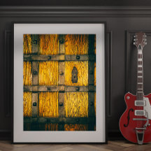 Cierre de la puerta del castillo medieval.