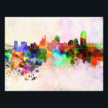 Foto Cincinnati skyline in watercolor background<br><div class="desc">Cincinnati skyline in watercolor background</div>