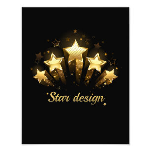 Foto Cinco estrellas de oro sobre negro