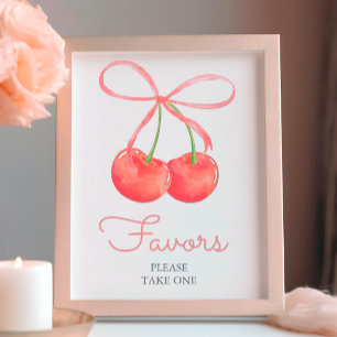 Foto Cinta de cereza y rosa Baby Shower favorece el Rót