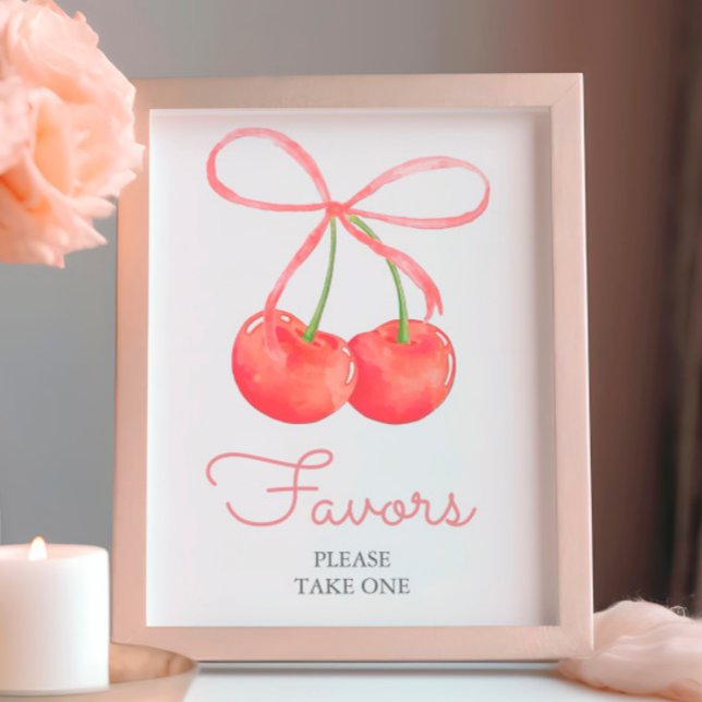 Foto Cinta de cereza y rosa Baby Shower favorece el Rót (Subido por el creador)