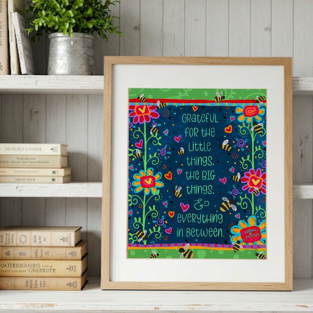 Foto Cita de agradecimiento Floral azul verde arte capr (Subido por el creador)