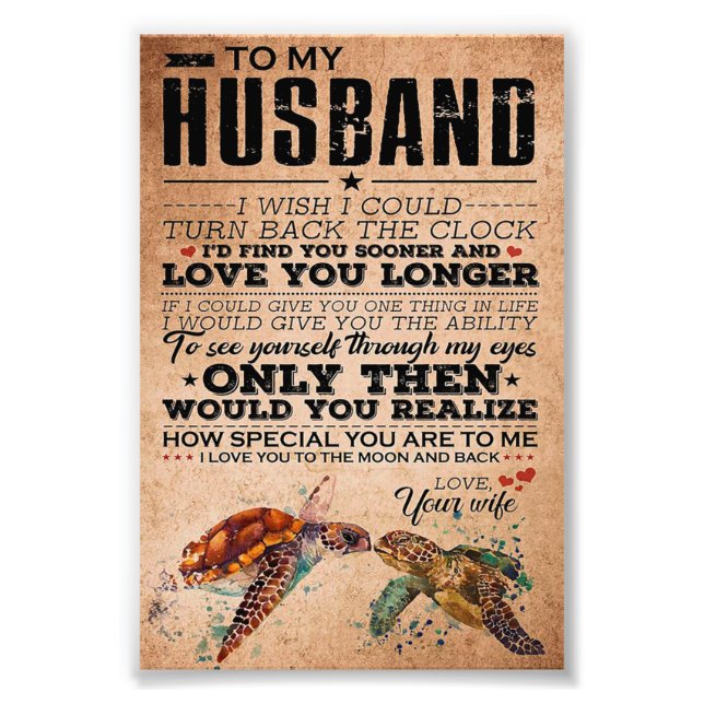 Foto Cita De Amor Para Idea De Regalo De Marido, Cumple (Frente)