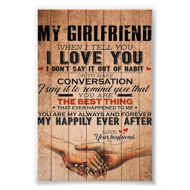 Foto Cita De Amor Para Novia, Regalo De Cumpleaños De N (Frente)