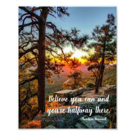 Foto Cita de la vista panorámica del atardecer Theodore