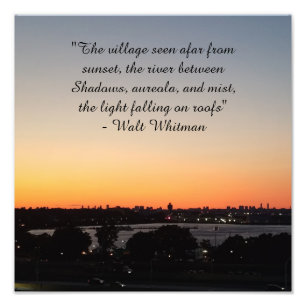 Foto Cita de poesía Walt Whitman Sunset