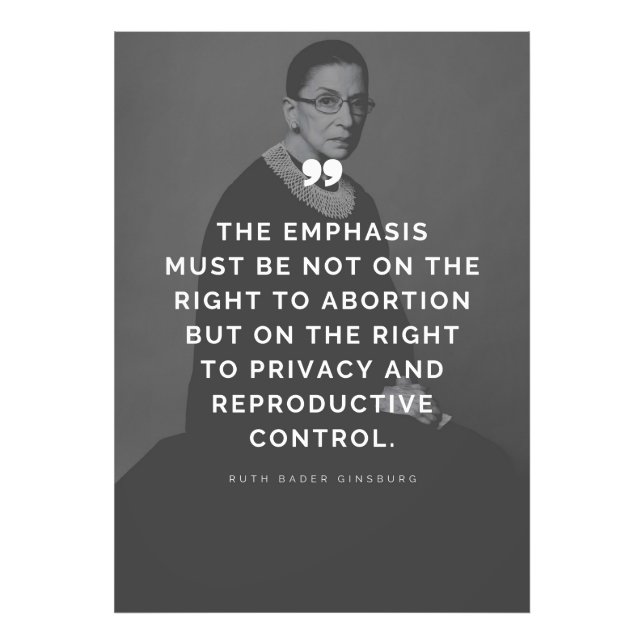 Foto Cita de Pro Choice Ruth Bader Ginsburg (Frente)