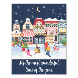 Foto Cita de pueblo de Winter para navidades