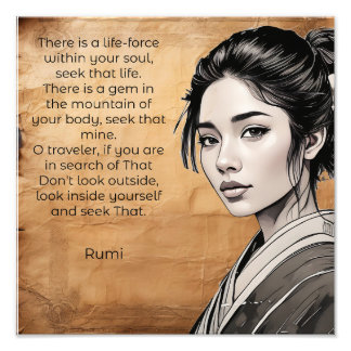 Foto Cita de Rumi - Fuerza Vital Dentro de Ti