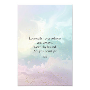 Foto Cita Inspiradora Motivacional de Rumi Nube Pastel